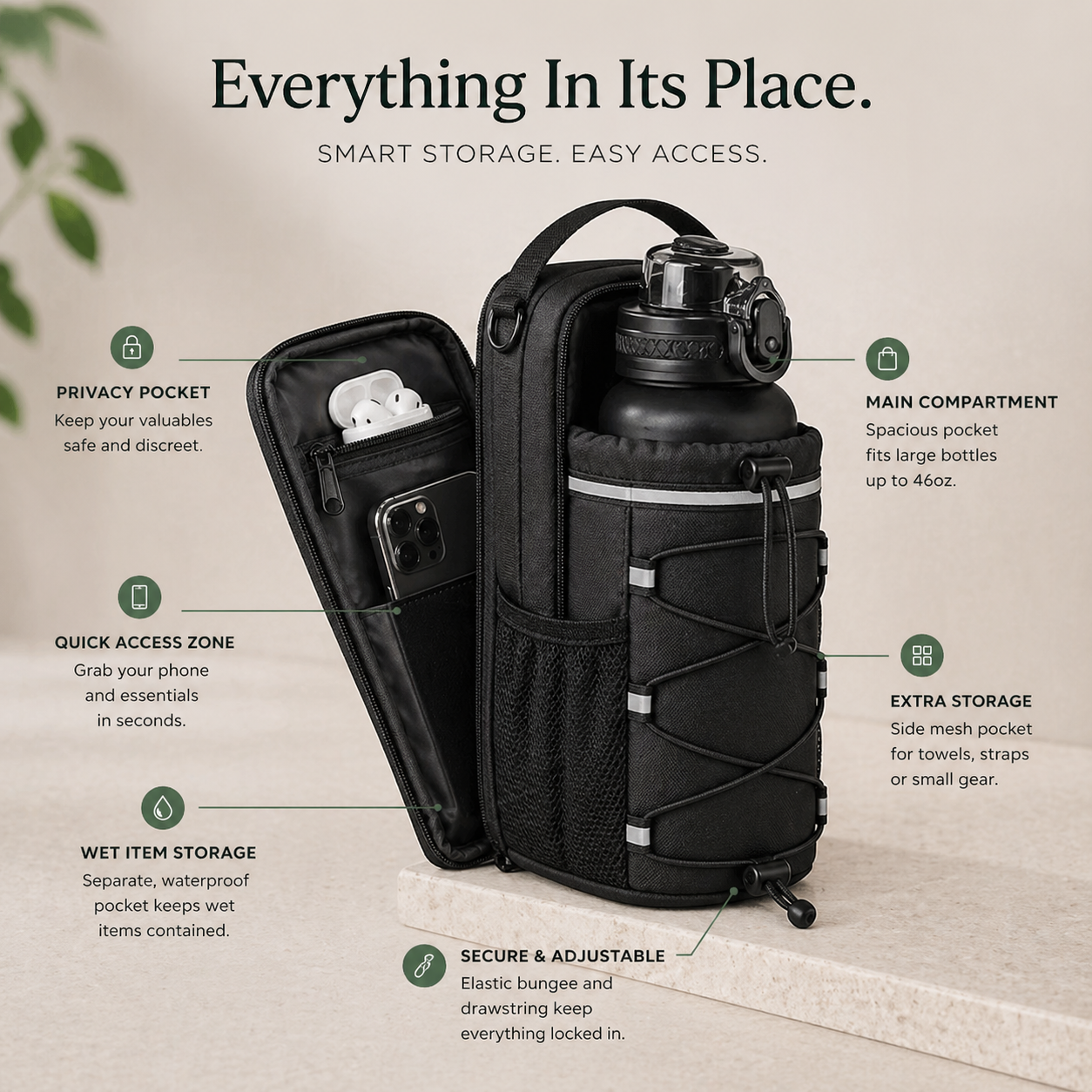 Avelo Magnetic Gym Bag — Keep Your Gear Off Dirty Gym Floors